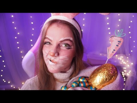 ASMR EASTER BUNNY OSTARA GIFTS YOU CHOCOLATE EGGS