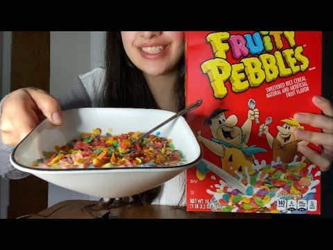 FRUITY PEBBLES ASMR *RELAXING SOUNDS*