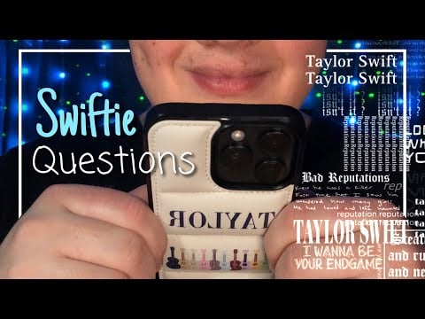 ASMR German Questions for a Swiftie Boy!! 🪩🩵 (Deutsch/German)