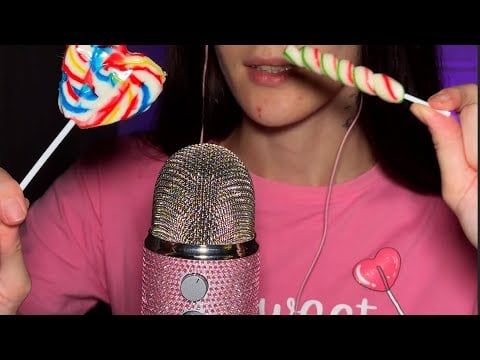 ASMR Lollipop Sounds (No Talking) — Sticky, Crunchy & Relaxing Candy ASMR for Sleep 🍬