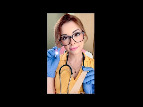 ASMR FAST Nurse Exam in Bed Medical Roleplay #shorts personal attention, Eye exam, Cranial Nerve 💤