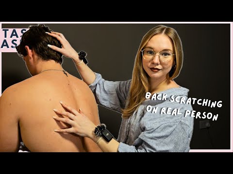 Real Person ASMR ~ Back Scratching, Tracing, Tapping