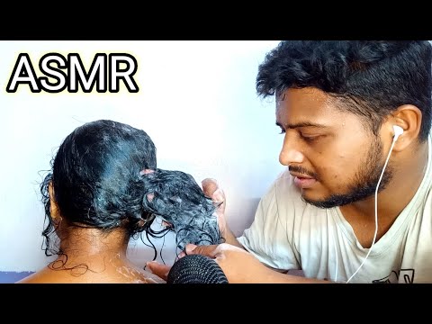 ASMR Facial Massage & Hair Wash