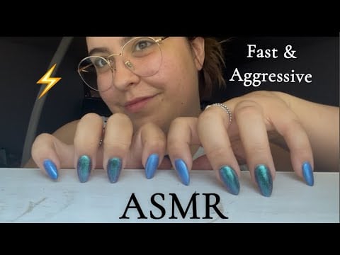 FAST & AGGRESSIVE TAPPING & SCRATCHING AROUND THE CAMERA & WINDOWSILL ASMR NO TALKING
