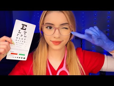 ASMR Infirmière MAIS TU PEUX FERMER LES YEUX 👀 Nurse Roleplay, Examen Oreille, Yeux, nerf cranien