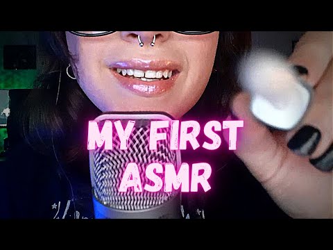 MY FIRST ASMR VID (lip gloss, mouth sounds + echo & delay in second half)