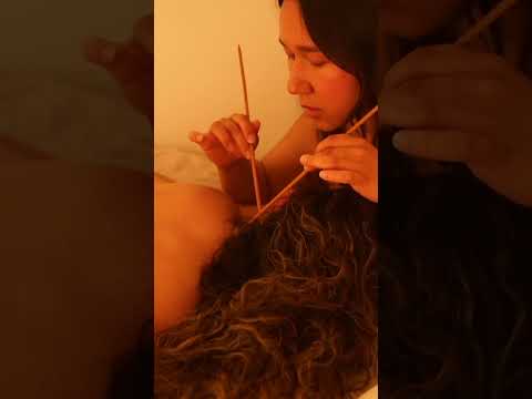 Part 2 | Knitting Needle Scalp Check w/ Sister #asmr #relaxing #asmrsleep #asmrvideo #realpersonasmr