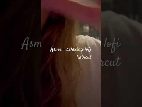 Asmr lofi haircut 💇‍♀️ with wooden scissors #lofiasmr #relax #scissorhaircut #relaxing