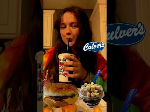 Culver’s mukbang ASMR 🍦 Have you ever tried it? #culvers #food #asmr