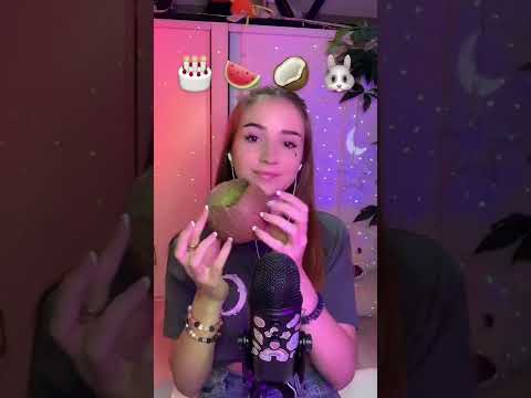 ASMR EMOJI CHALLENGE: 🎂🍉🥥🐰