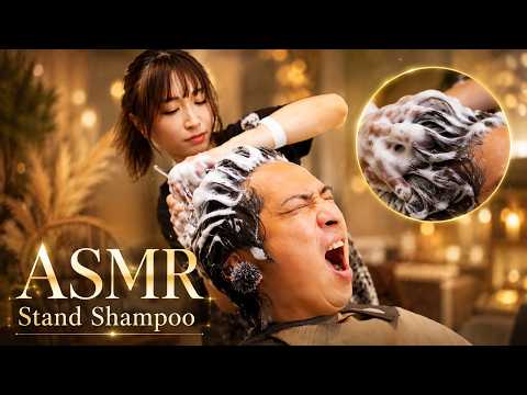 【ASMR】泡まみれ！極上洗顔＆多種多様なブラシで攻めまくる怒涛のスタンドシャンプー🫧