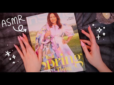 Flipping Through Spring Fashion Magazine (ASMR whisper & page sounds)