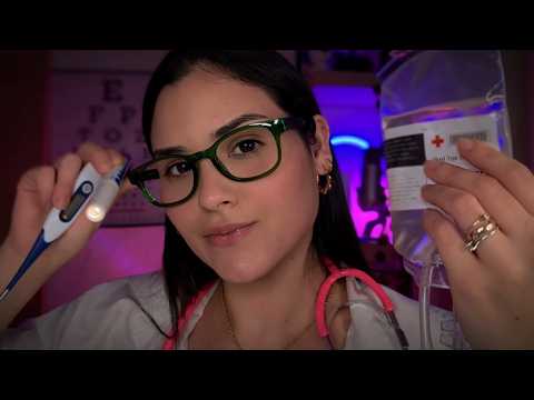 ASMR Enfermeira Noturna 🩺 Teste Visão, Intuição, Exame Coração e Ouvidos👩‍⚕️