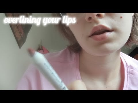 ASMR mean girl overlines your lips (a lot) 👄😾