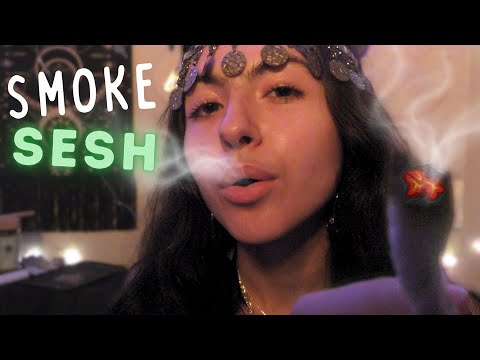 ASMR || rolling a joint 🚬 smoke session