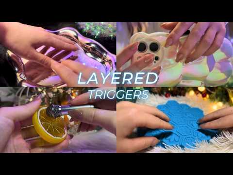 ASMR Layered Triggers Overload | Multi-Sound Bliss🤤(with BGM)