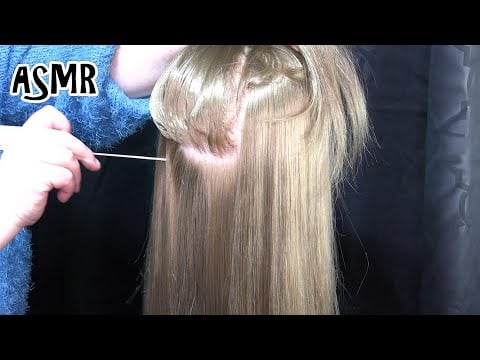 ASMR Tingly Hair Parting and Combing (NO TALKING) (Hair Play, Rat Tail Comb) For Sleep & Relaxation