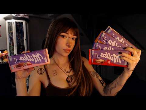 Trying European Chocolate ASMR | Tapping, Eating Sounds, Whispering