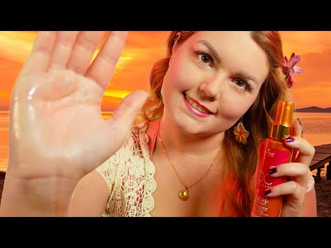 ASMR Deutsch: Einschlafen am Strand 🌊 Massage & Friseur Roleplay mit Layered Sounds (1 Stunde)