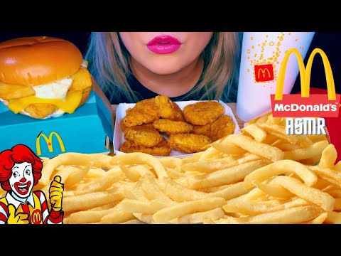 ASMR MCDONALD'S MUKBANG | DOUBLE FILET-O-FISH & SPICY CHICKEN NUGGETS | EATING SOUNDS