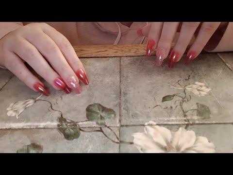 ASMR Fast Tile Table And Nail Tapping (Lo-fi)No Talking