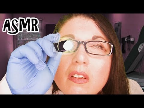 ASMR Eye Exam Doctor Roleplay (Gloves, Light Triggers, Visual Triggers, Face Exam, Vision Test)