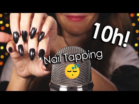 [10 Hours ASMR] No Talking 😴 Very Tingly Nail Tapping to Fall Asleep