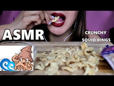 ASMR Squid Rings Crunchy Eating Sounds