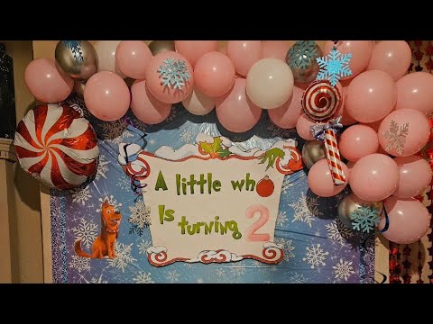 Decorating for my daughters birthday GRINCH themed party ASMR