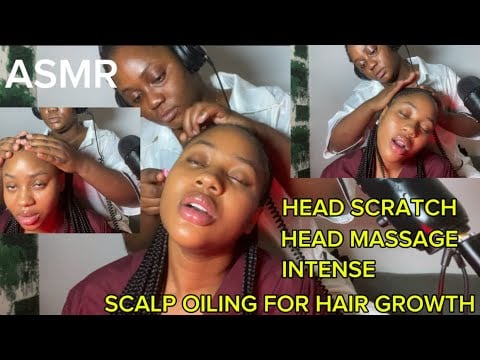 ASMR💫INTENSE SCALP OILING FOR HAIR GROWTH, HEAD SCRATCH, AND HEAD MASSAGE 