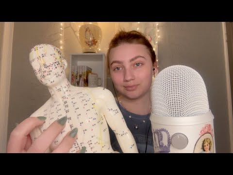 ASMR Acupuncture Doll | Fast and Semi-Aggressive Tapping and Scratching (No Talking)