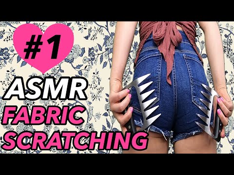 ASMR FABRIC SCRATCHING ❤🥰 Jean Shorts & BBQ Claws 🥰❤