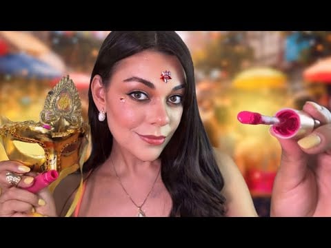 ASMR: Amiga Faz Sua Maquiagem No Carnaval 🎭🎉