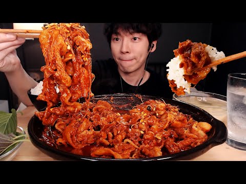 ASMR MUKBANG 집밥! 매운 콩나물 불고기 먹방 (콩불 레시피) Spicy Bean sprouts Bulgogi (Spicy meat), kimchi[SIO ASMR 시오]
