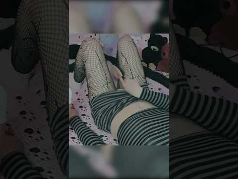Brushing fishnets ASMR #asmr #fishnets #asmrbrushing