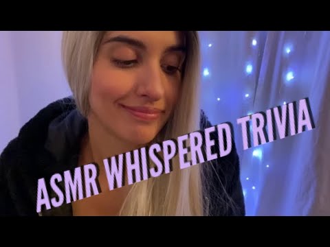 ASMR Whispered Reading of Trivia Questions and Answers with Tapping on the Cards