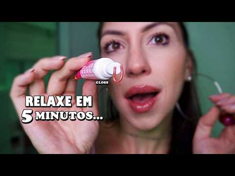 ASMR GLOSS SOUNDS | Relaxa em 5 Minutos (sons molhados, sussurros, voz suave)