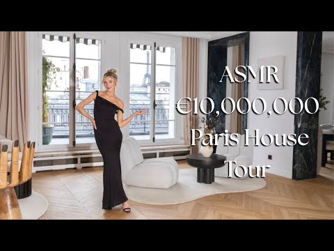 ASMR €10 Million Luxury Paris Penthouse Tour 🥂 Eiffel Tower Views ✨