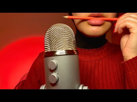 ASMR Pencil Noms ✏️  | Wet Mouth Sounds 💦👅