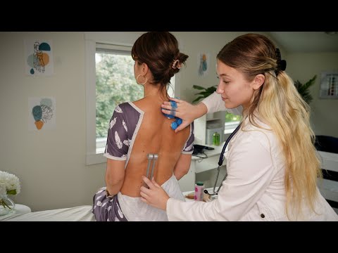 ASMR Back Exam on Mad P | Spine Assessment, Full Back Massage, Intentional ASMR Soft Spoken 
