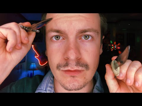 [ASMR] Eyebrow Massage with Chopsticks and Sharp Tools | Visual ASMR Triggers