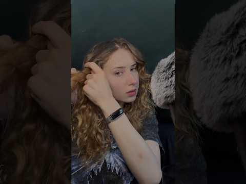 Styling my naturally wavy hair 💗 #asmr