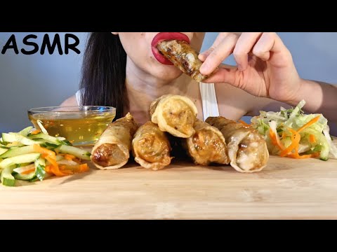 ASMR | Eating Vietnamese Fried Spring Rolls | CRISPY SOUNDS | No Talking | Lady M. ASMR