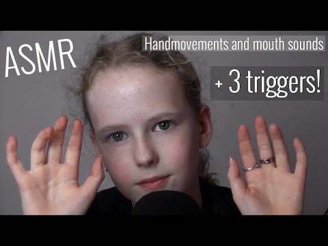 SUPER RELAXING ASMR VIDEO! | handmovements, mouth sounds + 3 triggers