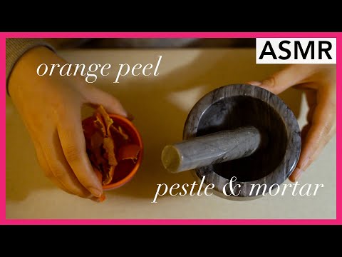 Grinding Dried Orange Peel | NO TALKING | ASMR