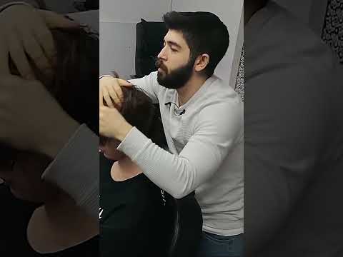 ASMR BARBER HEAD AND FACE MASSAGE THERAPY #asmr #massage #shortsvideo #relaxing #barber  #shortvideo
