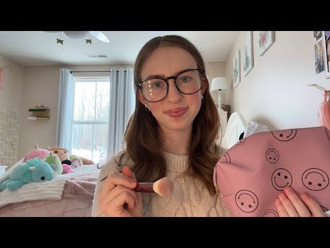 Mean Girl Does Your Hair & Makeup ASMR (gum chewing!)