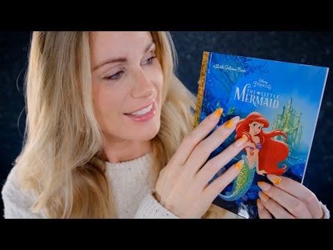 ASMR | DISNEY LITTLE MERMAID STORY TELLING BOOK READING | Close-Up Deep Ear to Ear Breathy Whispers