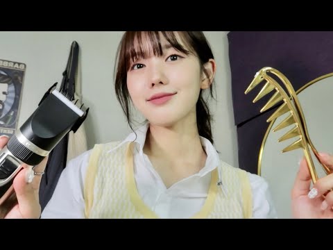 Korean ASMR 잠들고 싶은 분들을 위한 바버샵 롤플레이 本当に寝たい人のためのバーバーショップロールプレイ Barber shop that makes you sleepy