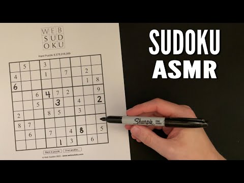 [ASMR] Solving a Sudoku Puzzle